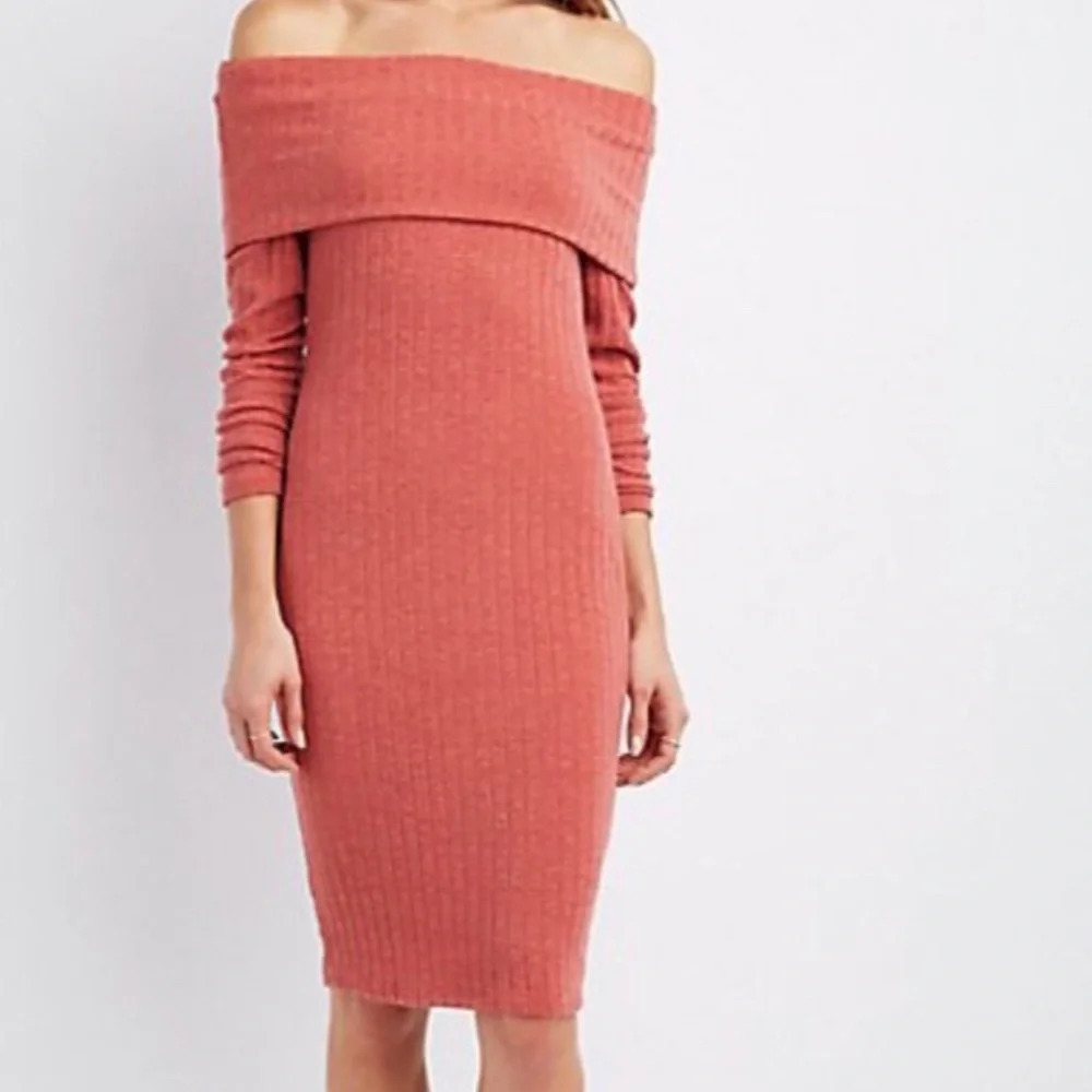 Charlotte Russe Off Shoulder Sweater Dress